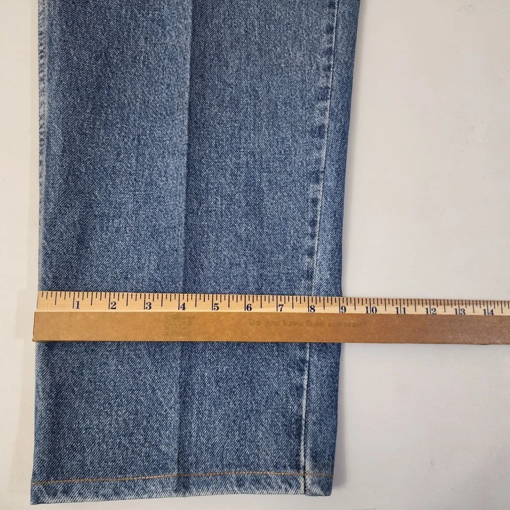 Vintage Levis 545 Jeans Mens 44x30 Blue Denim Brown Tab Loose Fit Baggy 1990s Y2